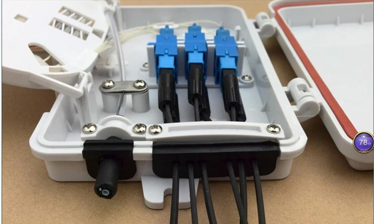 Caixa terminal de fibra óptica 6 núcleos