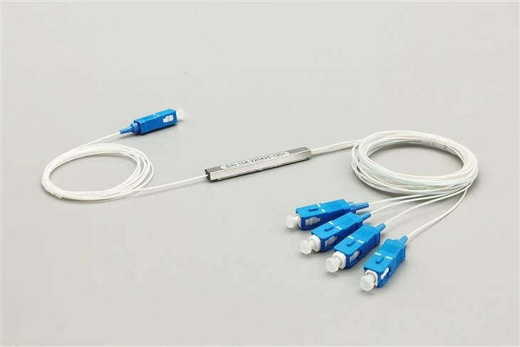 Divisor de fibra 1×4 SC UPC Plc, mini módulo