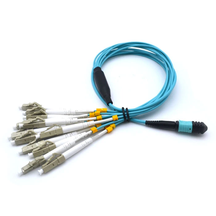 OM4 Multi-Fiber 100Gb Multimodo 50/125 de cabo de fibra óptica MTP/MPO para fibra da fuga 12 do LC